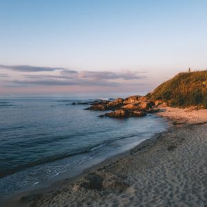 Beach Scenery - Peaceful sunrise over Sandy Beach in Sozopol, Bu #10900223