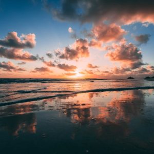 Beach Scenery - A beautiful sunrise over Kailua Beach with vibra #1143006