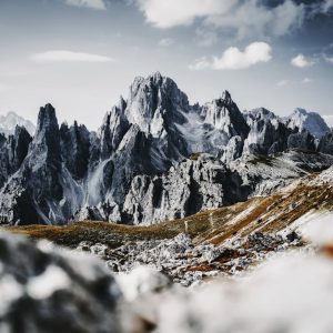 Mountain Landscapes - Stunning view of the sharp peaks of the Dolomite #12366150