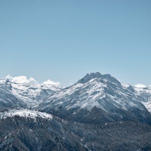 Snow Mountains - A breathtaking view of snowcapped mountains unde #14177829