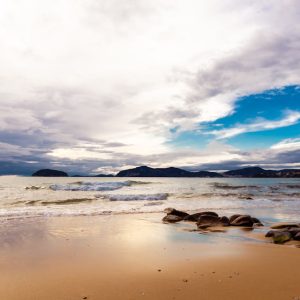 Beach Scenery - Serene beach scene in Xanthi, Greece, featuring  #15211432
