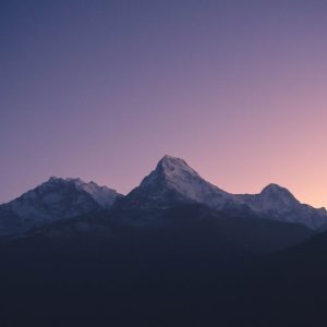 Mountain Landscapes - Majestic view of Annapurna Peaks during dawn, ca #15280106