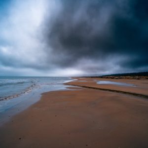 Beach Scenery - Majestic view of a sandy beach with a striking o #16628980