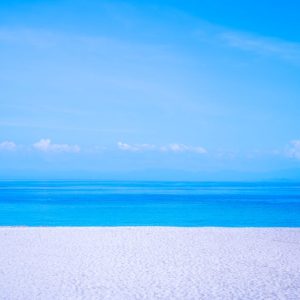 Beach Scenery - Peaceful sandy beach with turquoise waters and c #17723859