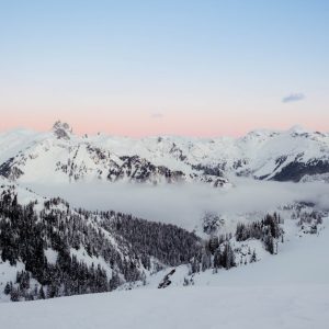 Snow Mountains - A breathtaking snowy mountain landscape at sunri #30317843