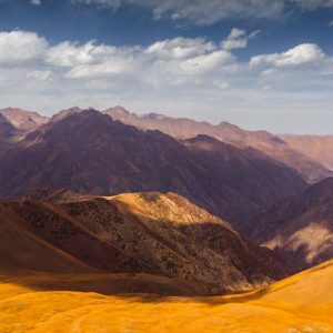 Mountain Landscapes - Scenic view of the Ala-Too mountain range in Kyr #33999679