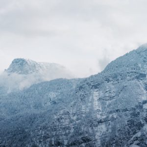 Snow Mountains - A captivating view of snow-covered mountains wit #35019313