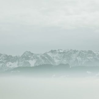 Snow Mountains - Captivating snowy mountain range shrouded in mis #35898949