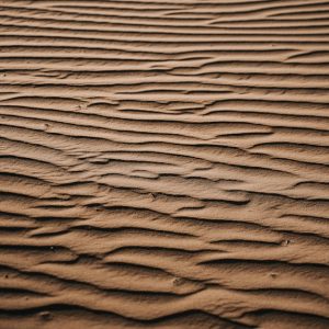 Desert Wilderness - A detailed view of rippling sand patterns in a d #36246171