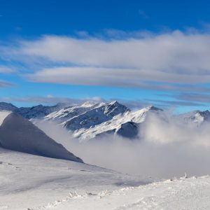 Snow Mountains - Breathtaking view of snow-covered mountains and  #36524760