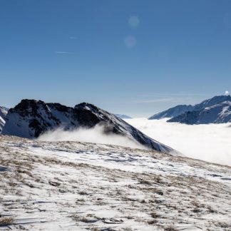 Snow Mountains - Dramatic view of snow-capped mountains and cloud #36534237