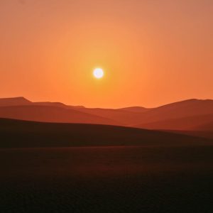 Desert Wilderness - Captivating sunset over desert dunes, highlighti #6601009