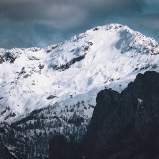 Snow Mountains - Stunning snow-covered mountain peak in winter, p #9088936