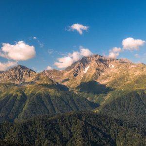 Mountain Landscapes - Beautiful view of mountain ranges under a clear  #9199570